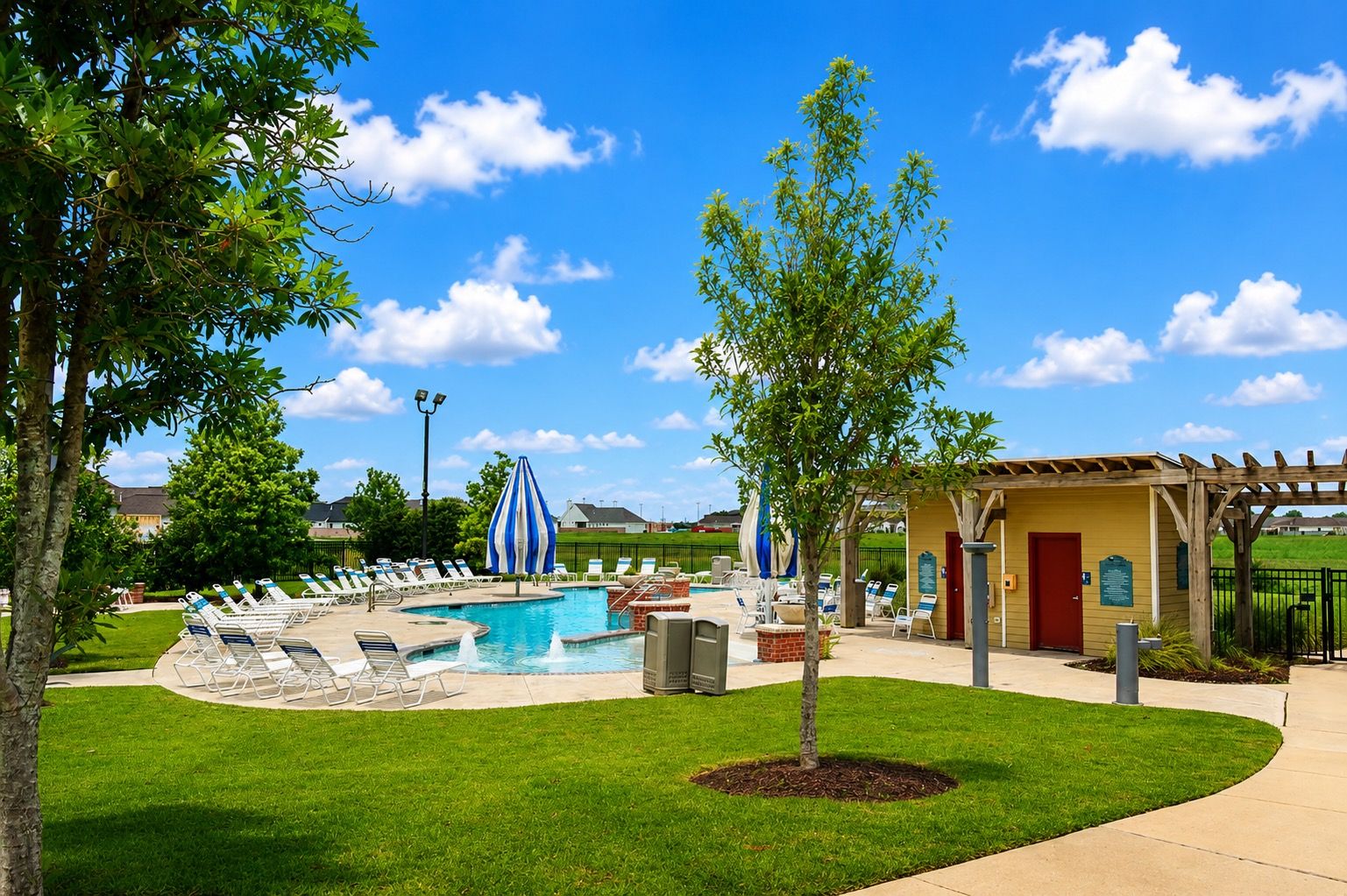 Community pool and recreation area